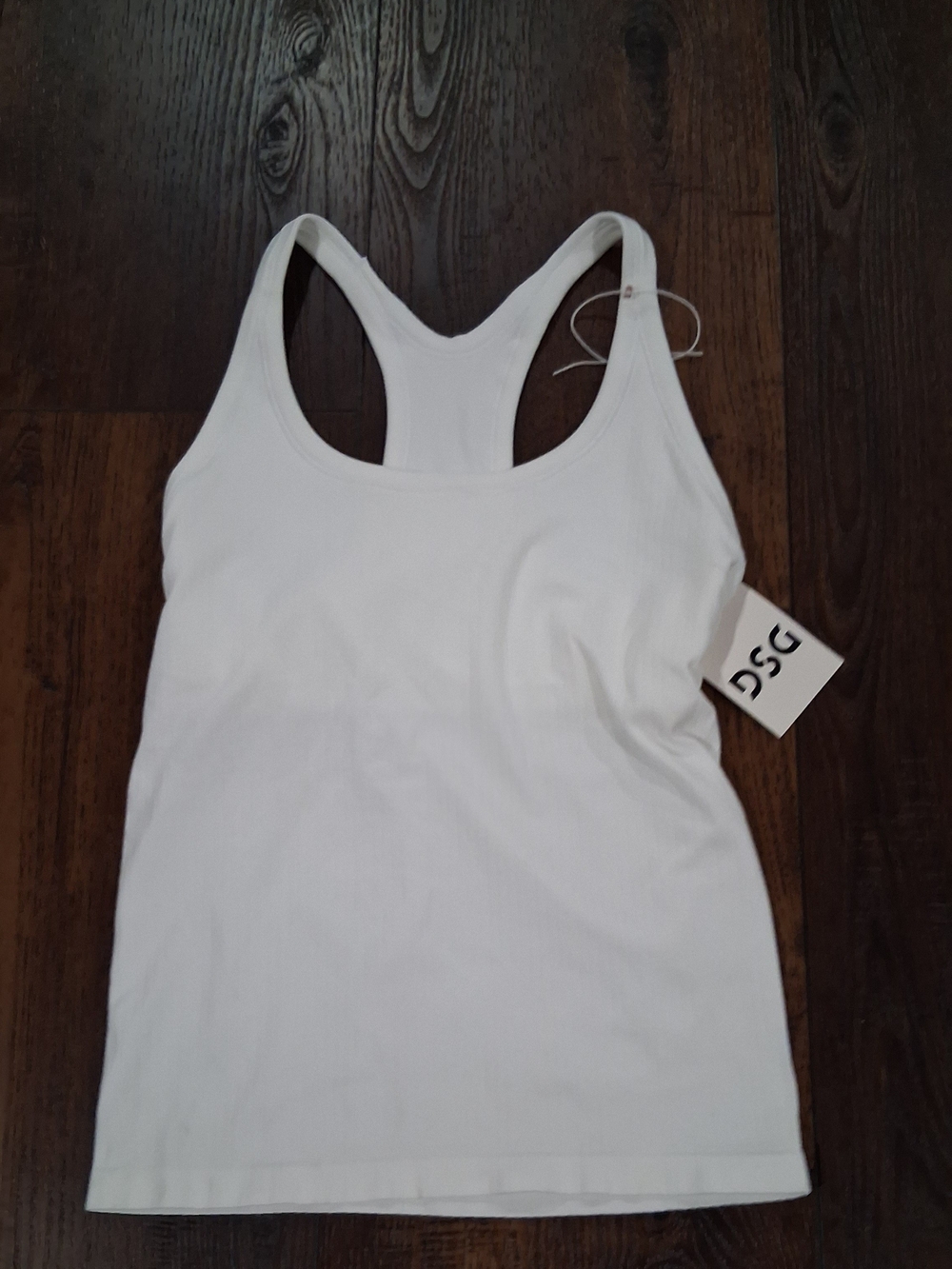 DSG White Racerback Tank